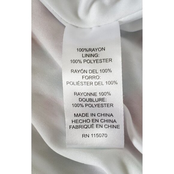 Nina Leonard Woman Size L Textured Rayon Novelty Flamingo Print Tropical Summer - Picture 7 of 7